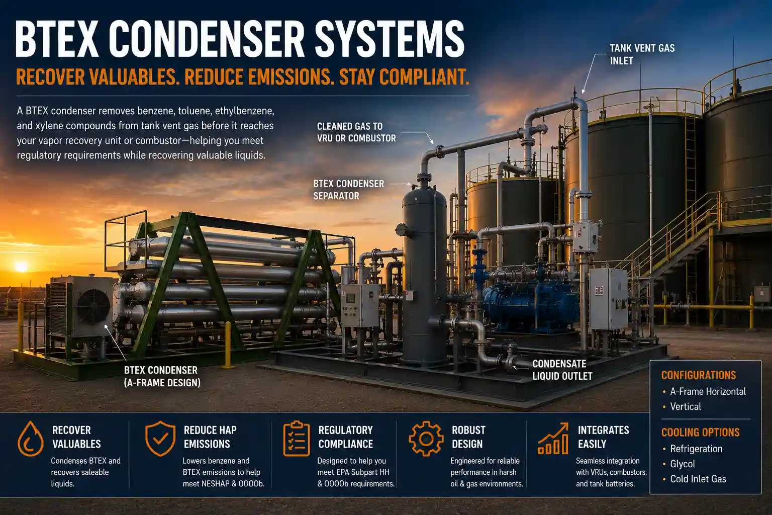 BTEX condenser system