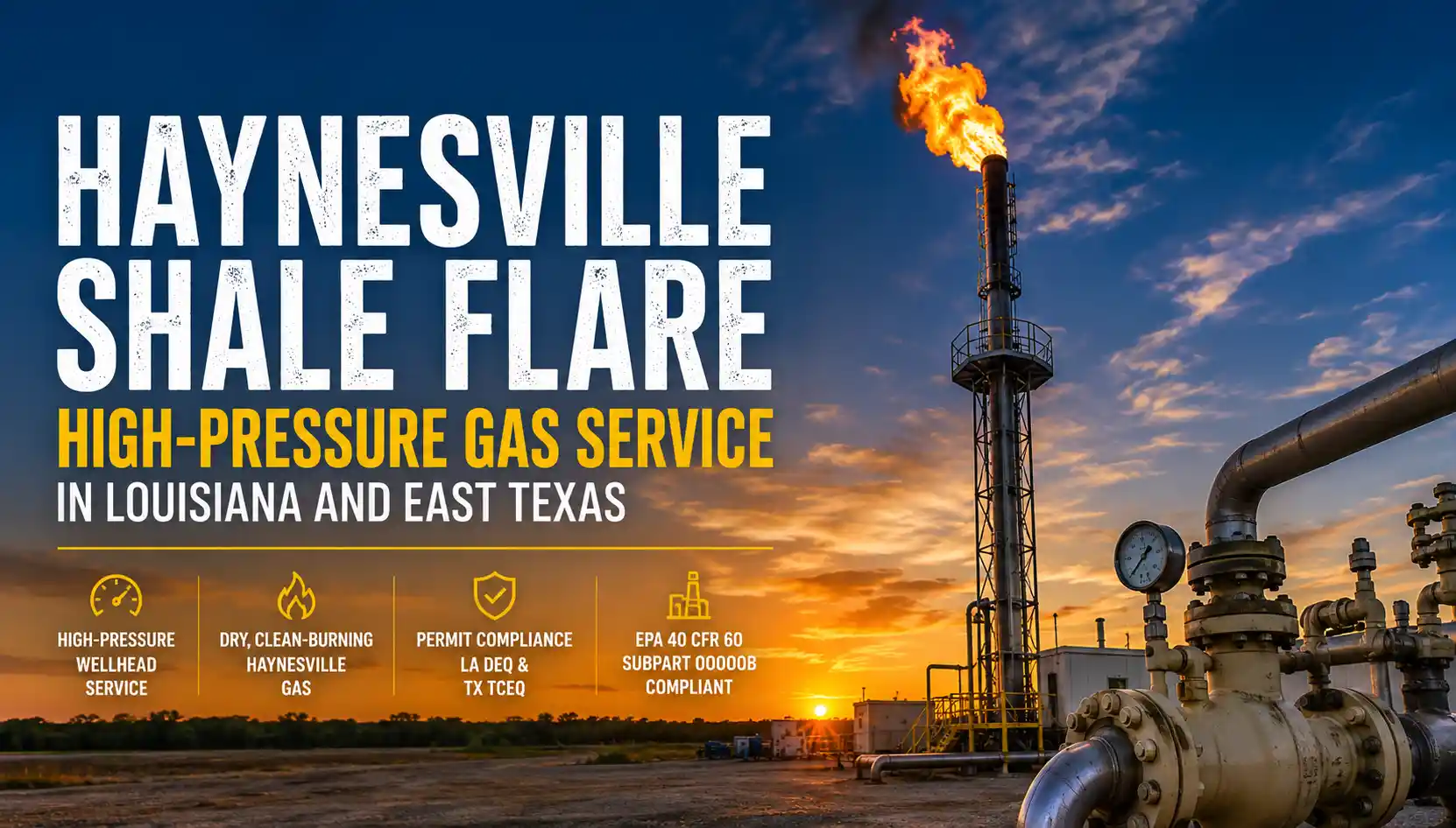 Haynesville Shale Flare Selection: High-Pressure Gas Service in Louisiana and East Texas